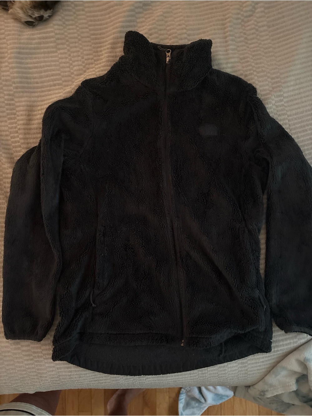 The North Face Black Plush Sherpa Zip-Up Jacket
